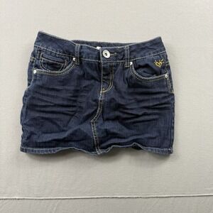 Girls Justice Jeans Denim Skort Youth SZ 10 Reg Stretchy-Super Cute! Y2K